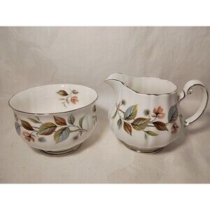 Vintage Royal Adderley Creamer & Open Sugar Bowl Matching Numbers Beechwood